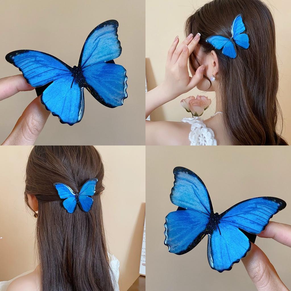 Forest Style Atmosphere Butterfly Hair Clip, Niche Temperament Design Duckbill Clip, Fashionable And Versatile Countryside Style Hair Accessory
