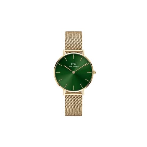 [Official Shop/2-Year Warranty/Authentic Import] Daniel Wellington DW Women's Petite Emerald 32mm Watch, Stylish Brand Metal Watch In Gold and Green,