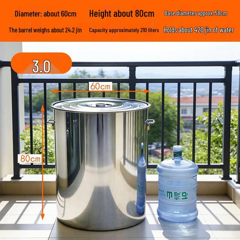 Heavy-Duty Stainless Steel Multi-Purpose Bucket with Lid