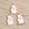 10pcs Enamel Rabbit Charms for Jewelry Making Alloy DIY Charms Pendants Necklaces Earrings Accessories Easter Handmade Crafting