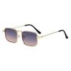 Retro Steamspunk Square Sunglasses Metal Frame Unisex Comfortable Daily Wear Sun Glasses Suitable for Driving Travel