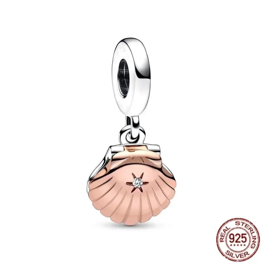 Fine Jewelry Rose Gold Family Tree Animal Mother Flower Original Copper Beads Charms For Necklace Diy Bracelet Women Gift