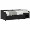 VidaXL Daybed with 3 Drawers Without Mattress IRUN Black 90x200 Cm 3314684