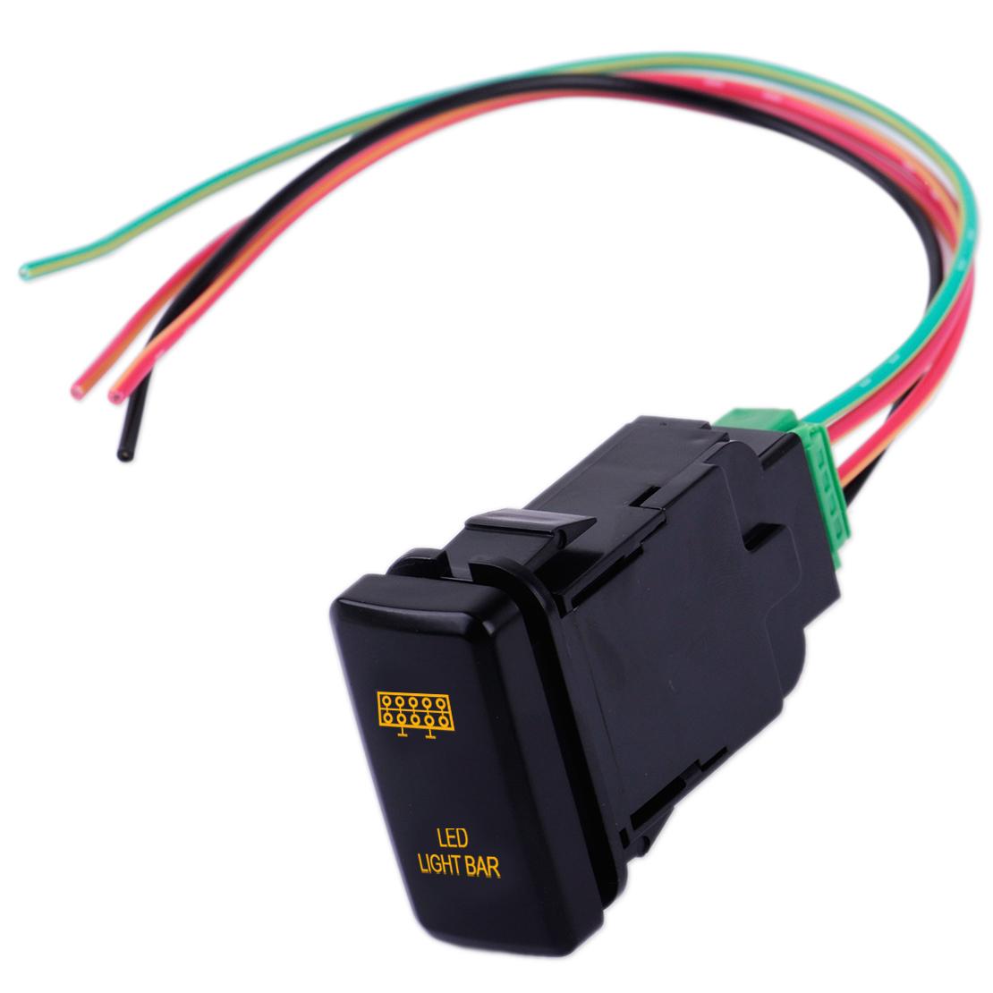 

CITALL 12V LED Fog Light Push Button on/off Switch with Harness Wire Fit For Toyota Prado Landcruiser FJ Cruiser Tacoma Hilux помаранчевий