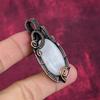 Rainbow Moonstone Pendant Copper Wire Wrapped Gemstone Jewelry Handmade Pendant