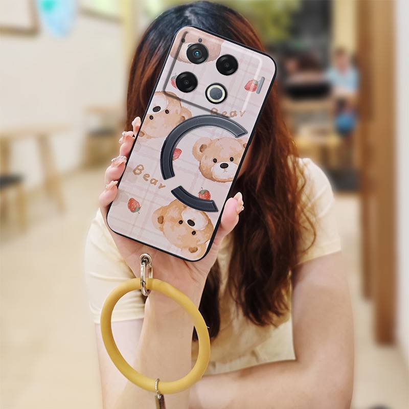 

Anti-knock Ring Phone Case For infinix GT 20 Pro/X6871 Solid Color Personality Youth Cute Soft Case Creative Funny infinix GT 20 Pro/X6871