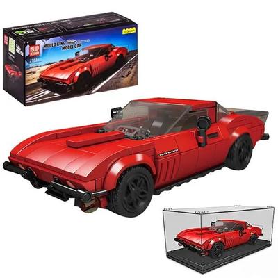 Mould King Speed Champion Racing Style Set with Acrylic Display Cabinet Super Car Style Set Toy Children's Gift 8+