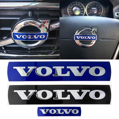AAJJ1 Car Front Grille Steering Wheel Logo Sticker Decoration Accessories For Rdesign Polestar AWD V50 S60 XC60 S40 XC40 XC90