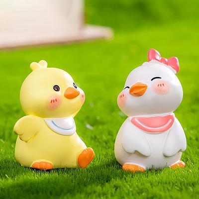Anime Figure Little Yellow Duck Model Decoration Cute Car Mounted Ornaments Accessories Creative Cute Mini Ornaments Gifts