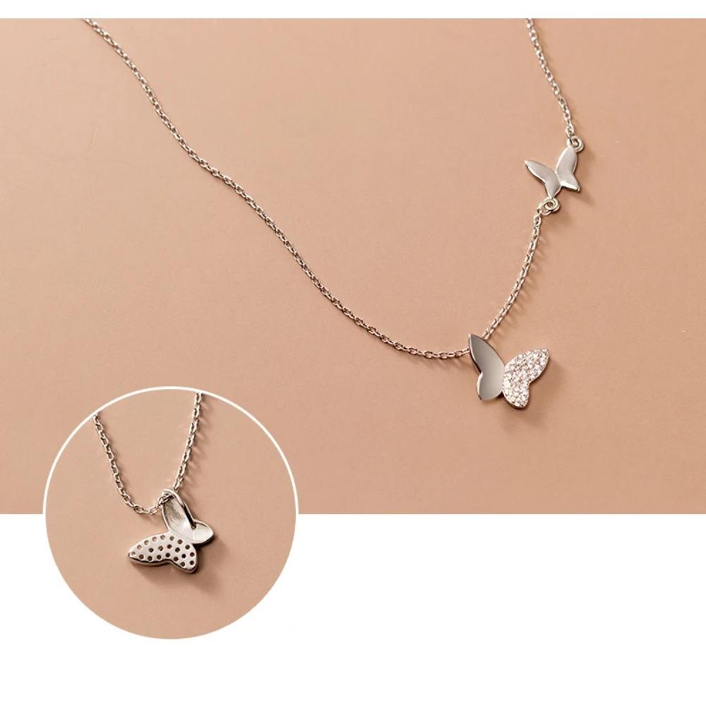 New Arrivals 925 Silver Butterfly Necklaces Pendant Pure Silver Jewelry for Women