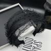 Trendy French Style Lace Wide Band Polka Dot Mesh Hollow Headband Chic and Elegant Fashionable and Romantic Hairbands for Women