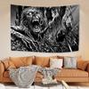 Home Decor Dark Halloween Tapestries Horror Zombie Anime Wall Hanging Carpets Bedroom Or Dormitory Background Party Backdrop