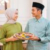 Ramadan Moon Star Serving Tray - Eid Cupcake Candy Plates Mubarak Religious Painting for Family Party Wooden Decorations