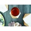 Crocon Marble & Wood Coaster Set Hexazon Shape Coaster Suitable for Home Table Cocktail Tea Coffee and Drink Coaster Size :- (9 X 9 X 1.7)