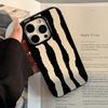 Schwarz-Weiß-Kunst Geeignet für iPhone 16 Handyhülle Apple 15 Schutzhülle 13 Silikon 14 Persönlichkeit Streifen 11 Weiche Hülle