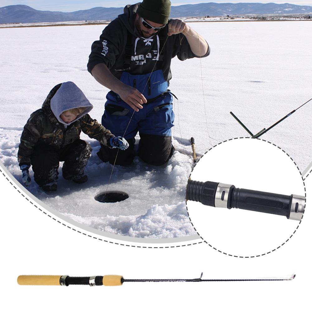 NEW Ice Fishing Rod (3 Sections) Without Reel 55/65/75cm Winter Shrimp Rod Lure Fishing Rod Ice Fishing Pole Fishing Accessories