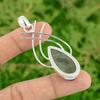 Labradorite Rough Gemstone 925 Silver Bezel Boho Third Eye Chakra Trendy Pendant