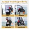 Adjustable Waist Pack for Fishing Waterproof Tackle Bag with Rod Holders - Splash Proof Lure Organizer Crossbody Storage -30°C Cold Proof