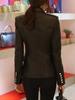 Formal Designer Leather Party Stylish Women's Real Lambskin Handmade Black Blazer