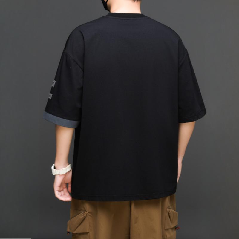 Tricou de vară cu mânecă scurtă pentru bărbați, mărime plus 10XL, tricou larg cu gât rotund