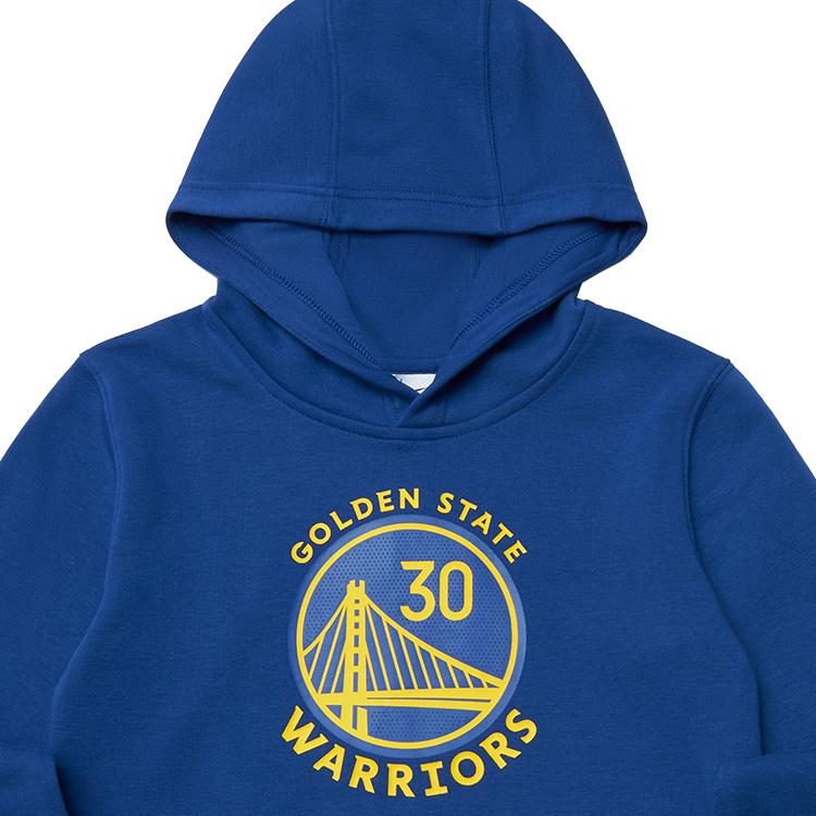 Nike NBA Golden State Warriors Curry 30 Letter Pattern Printed Crew Neck Hoodie Kids Hoodies Blue 3Z2B7FDE2-WARSC