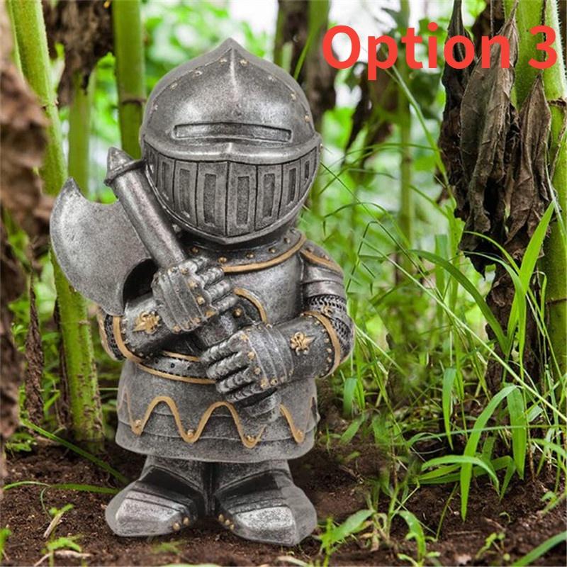 15 cm vysoký Osm stylů Rytíř Gnómové Guard Pryskyřice Socha Ornament Zahrada Venkovní gotická zahrada Socha Domácí dekorace