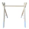 Nordic Wooden Baby Fitness Rack with Decorative Ornaments and Toy Bells