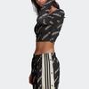 adidas Originals Trefoil Logo Letter Print Short Sleeve Sports Long Sleeve T-Shirt Women Tops Black HM4894