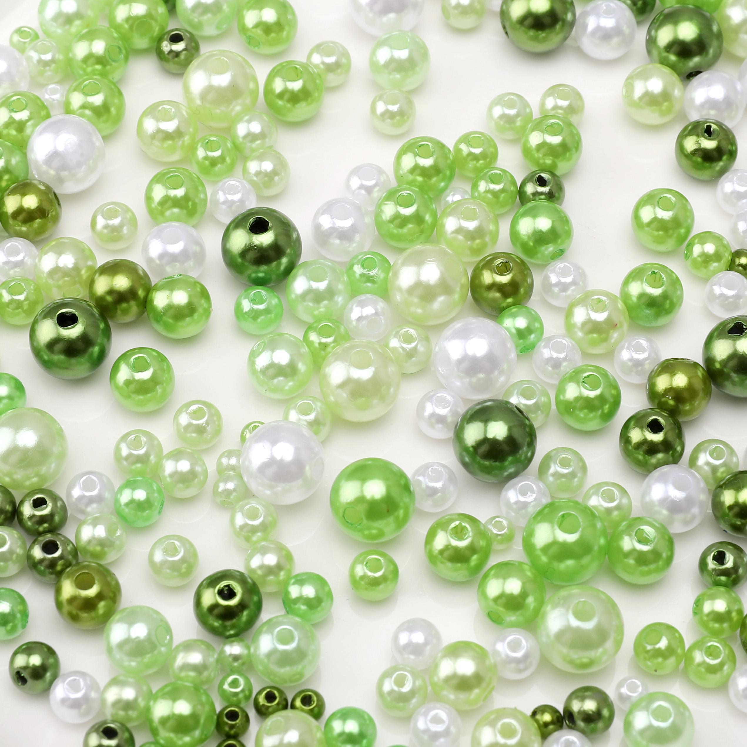 

250-350Pcs ABS Straight Hole Imitation Pearl Beads For Jewelry Making DIY Bracelet Necklace