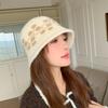 Autumn and Winter Hat Women's New Japanese Fashion Versatile Bucket Hat Showing Face Small Korean Version Trendy Basin Hat Plaid Fisherman Hat