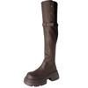 Retro Long Knight Boots Women's Autumn and Winter New Small Heightening Thick-soled Long Boots Thin Boots
