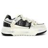 MLB Chunky Liner Abrasion Resistant Slip Resistant Low Top Skateboard Shoes Unisex Beige Black 3ASXCA12N-50WHS(Team625-)