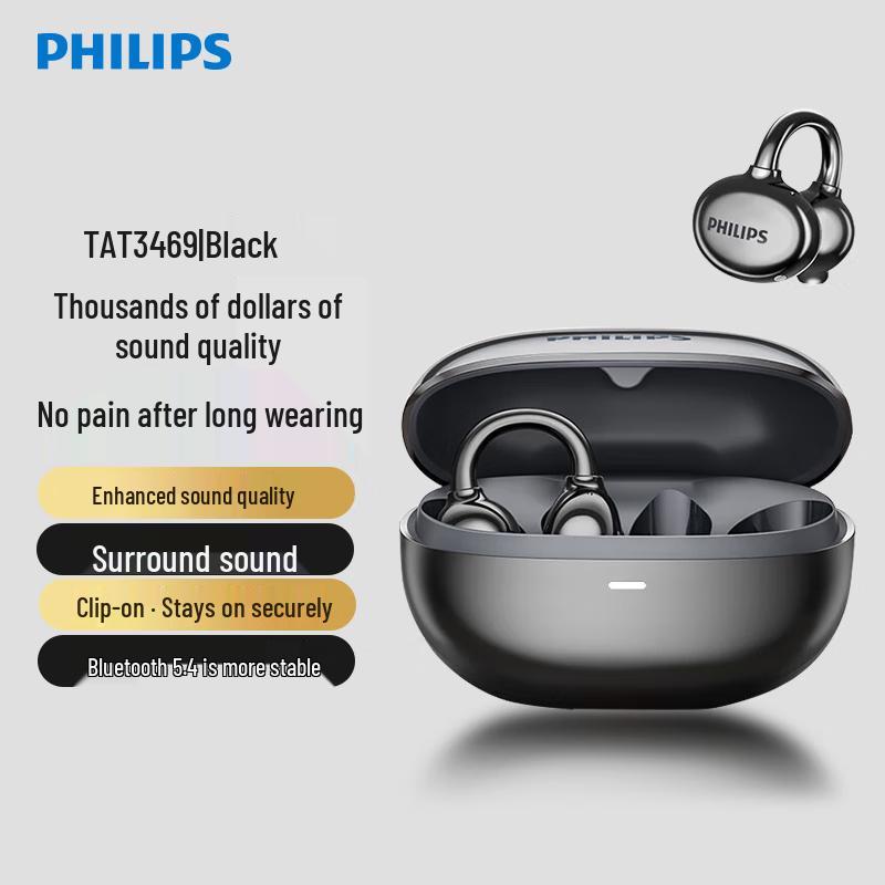 

Philips TAT3469 Open-Ear Bluetooth Sports Ear-Clip Headphones