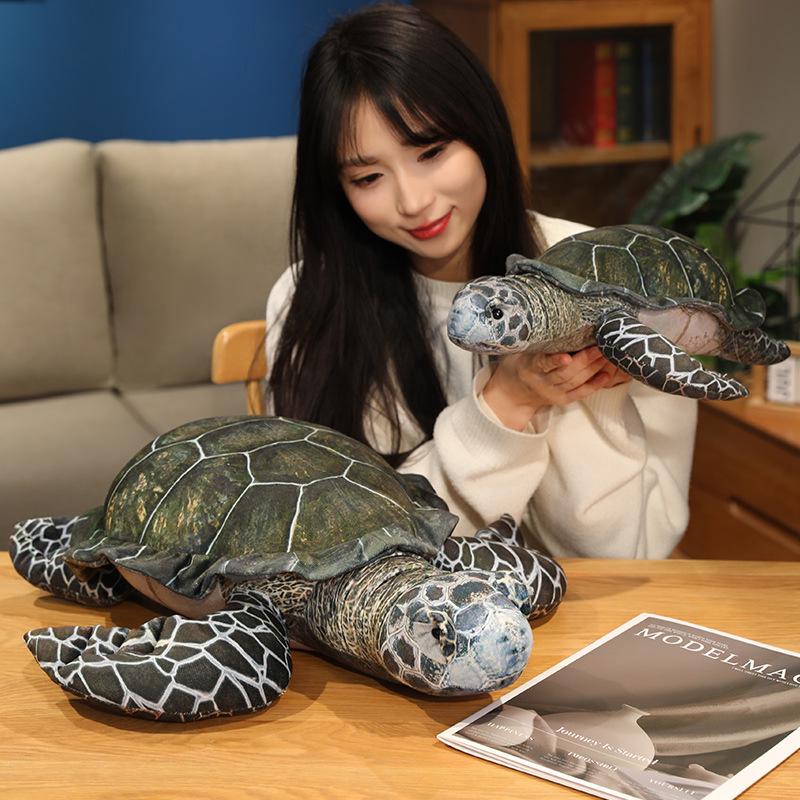 Sea Turtle Plush Pillow Toy - Marine Animal Doll for Kids