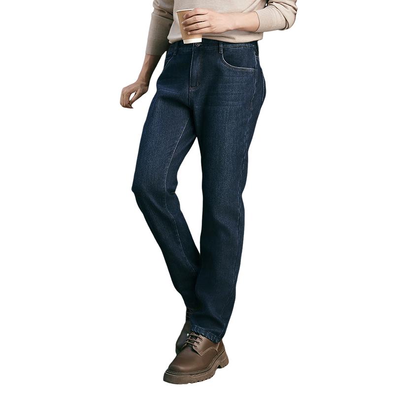 

Hodo Men s Fleece-Lined Thick Straight-Leg Jeans 40