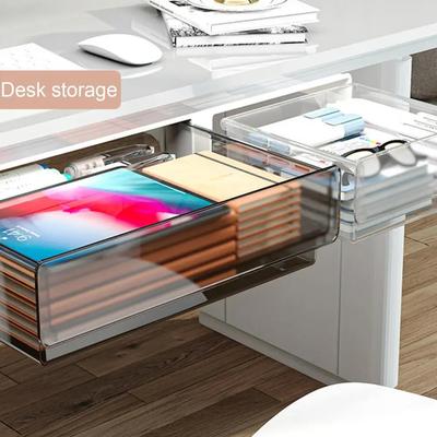 Punch-free Unbreakable Dust-proof Multi-functional Durable Pen Drawer Under Desk Box Storage Box Office Supplies