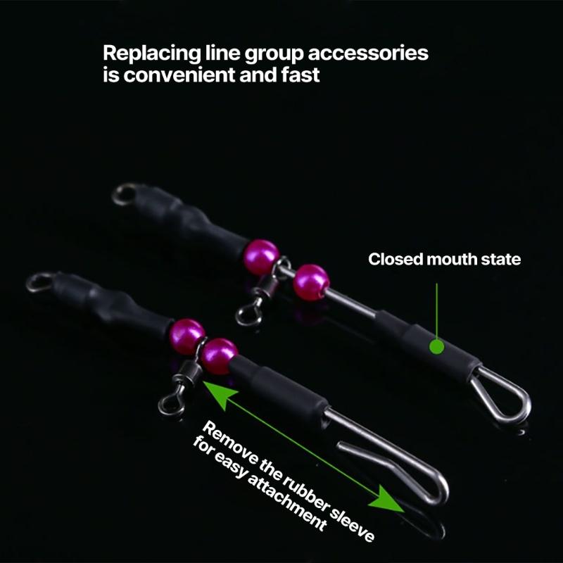 5Pcs Bearing Swivel Fishing Connector Fast Hook Fishing Accessories Easy to Use