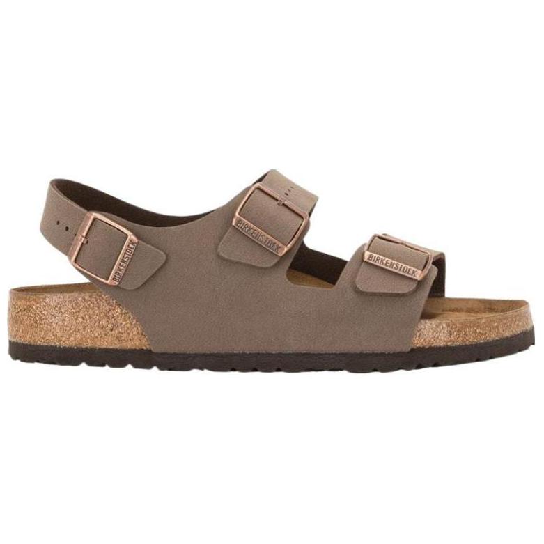Birkenstock Milano Comfortable And Trendy One Strap Sandals Unisex Light Brown Wide Fit 634501