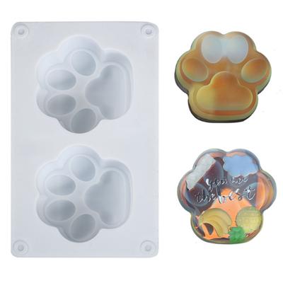 Stampo in silicone 2 cavità resistente al calore fai da te Mini varietà Cat Claw Stampo in silicone artigianale