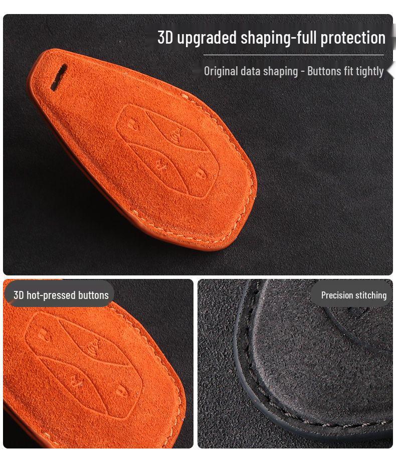 BAIC ARCFOX S/T Suede Key Case with Buckle - Protective Key Shell