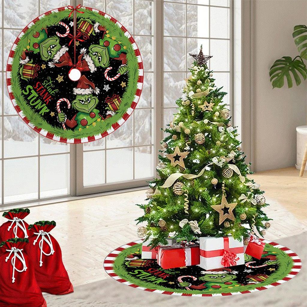 Christmas Tree Dress, Christmas Tree Bottom Decoration Dress, Snowflake Little Dwarf Short Plush Hotel Shopping Mall Tree Bottom Decoration Dress.