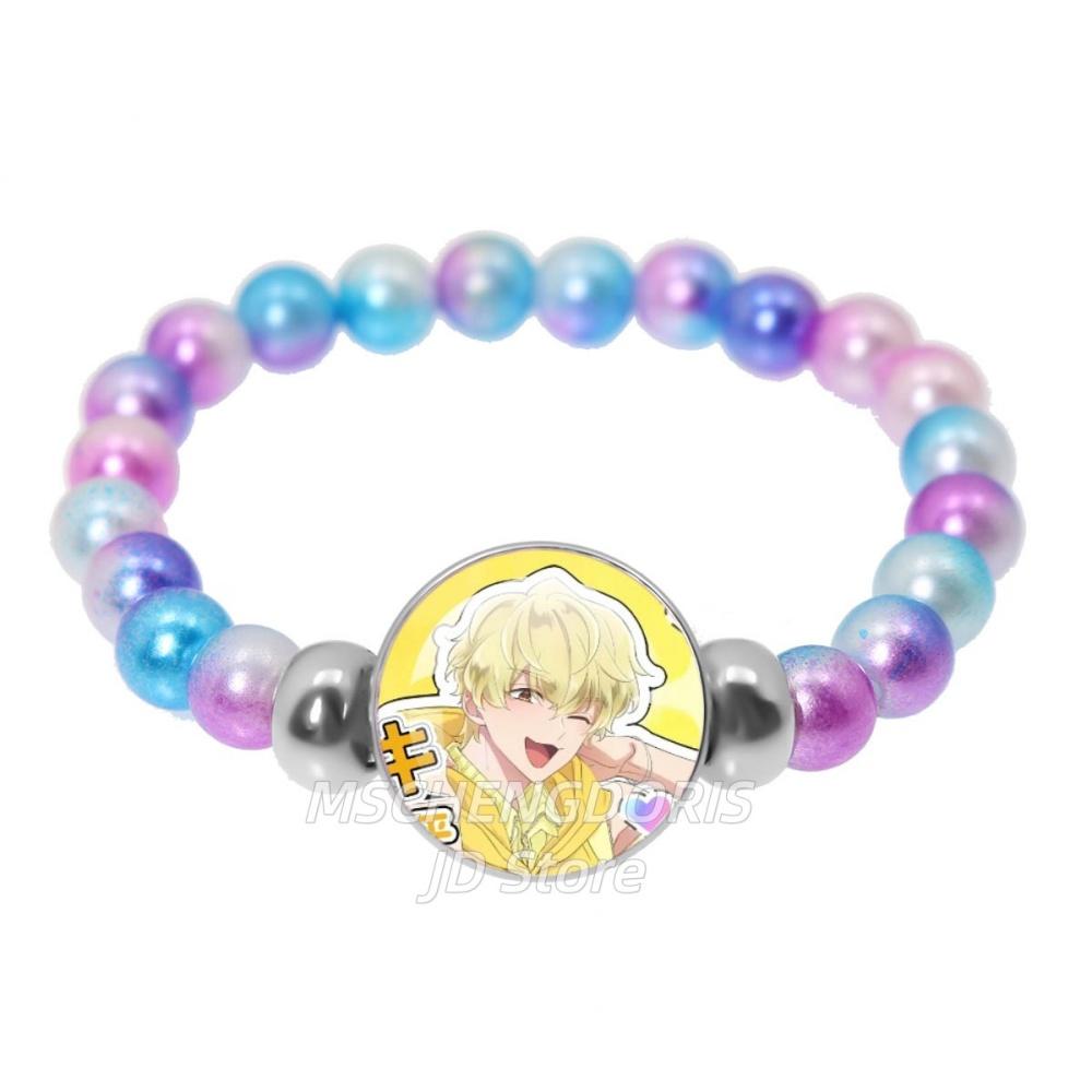 Tamon-kun Ima Docchi Anime Bracelet Fukuhara Tamon Anime Glass Cabochon Handmade Colorful Beads Bracelet Jewelry Charm Fans Gift