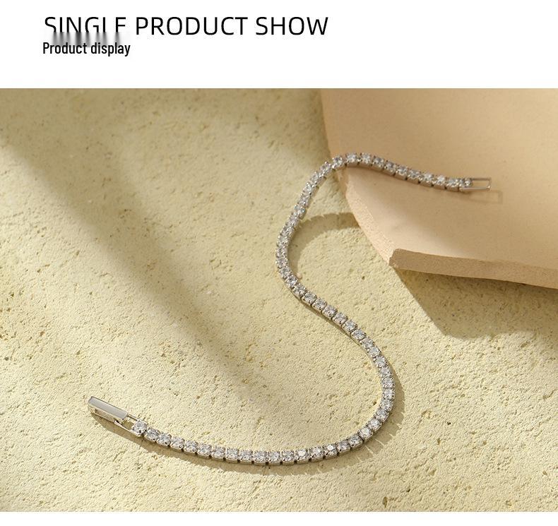 Under the Banyan Tree S925 Silver Diamond-Studded Luxury Bracelet for Women - Exquisite, Trendy, and Sophisticated Jewelry.