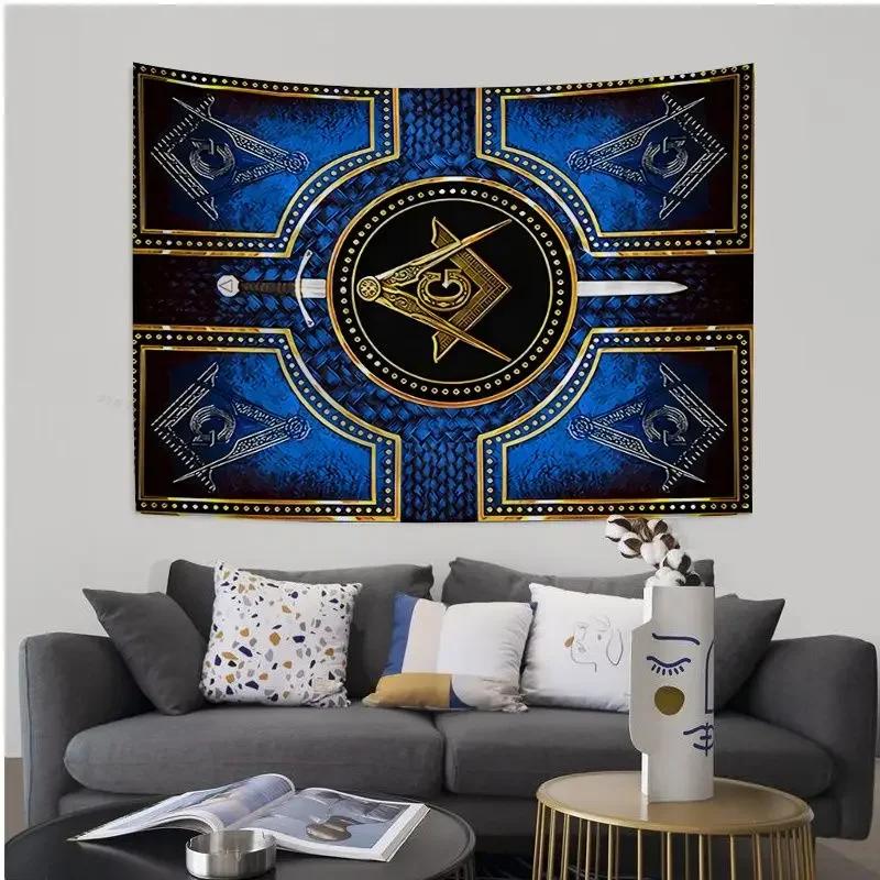 Masonic Freemason Illuminati Printed Large Wall Tapestry Japanese Wall Tapestry Anime Art Home Decor