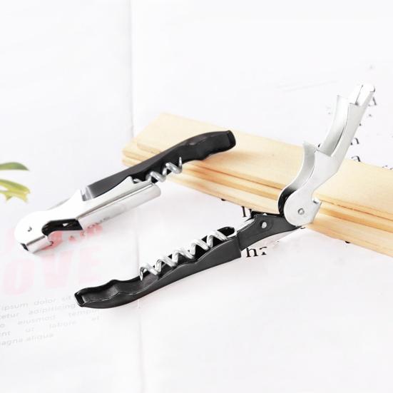 2Pcs Bottle Opener, Stainless Steel Lever Corkscrew, 3-in-1 Corkscrew Beer Bottle Opener And Foil Cutter, Home Bar Accessories