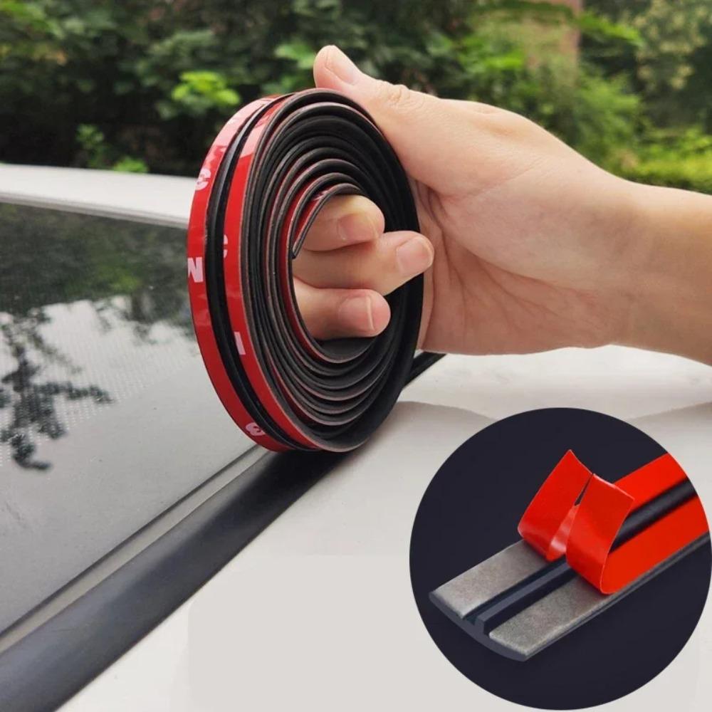 Car Window Rubber Seal Strip - Auto Door Edge Sealing Strip for Roof & Windshield - Dustproof & Waterproof Sealant