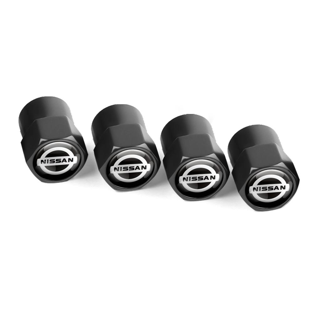 4pcs Car Metal Wheel Tire Valve Caps Stem Case For Nissan X-trail Qashqai Note Juke Sentra Patrol Navara Micra Car Accessories