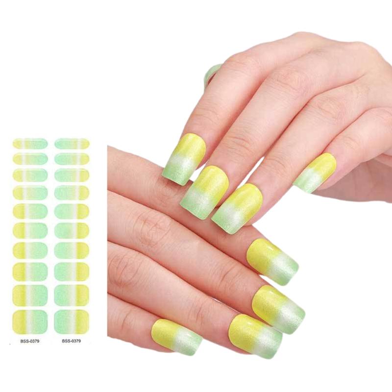 Semi Cured Gels Nails Stickers Nails Polish Strips Korean Style Gels Nails Strips Nails Art Decortions for Party