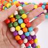 Barevné praskané syntetické tyrkysové kulaté korálky pro výrobu DIY šperků