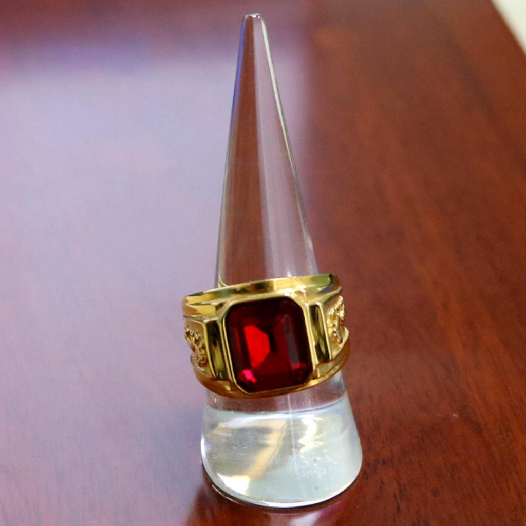 

2Pcs Acrylic Ring Finger Jewelry Holder Showcase Display Stands Transparent